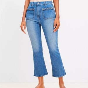 LOFT Curvy High Rise Kick Crop Jeans 34 NEW